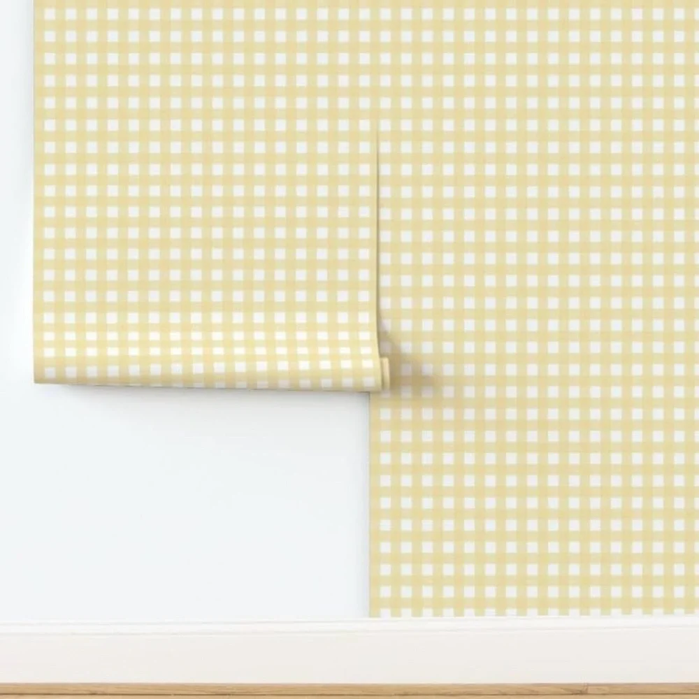 Spoonflower Removable Wallpaper 6ft x 2ft - Light Yellow